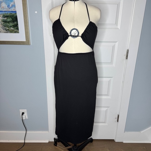 RESA Nikki Dress NWT Revolve Black Halter Tie Dress Size XL  $168 - Picture 2 of 7